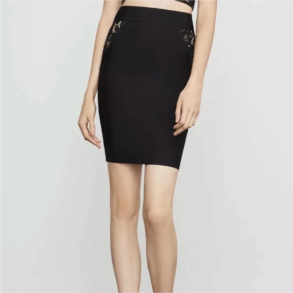 BCBG Maxazria EUC Black Bandage Pencil Skirt Sz XS